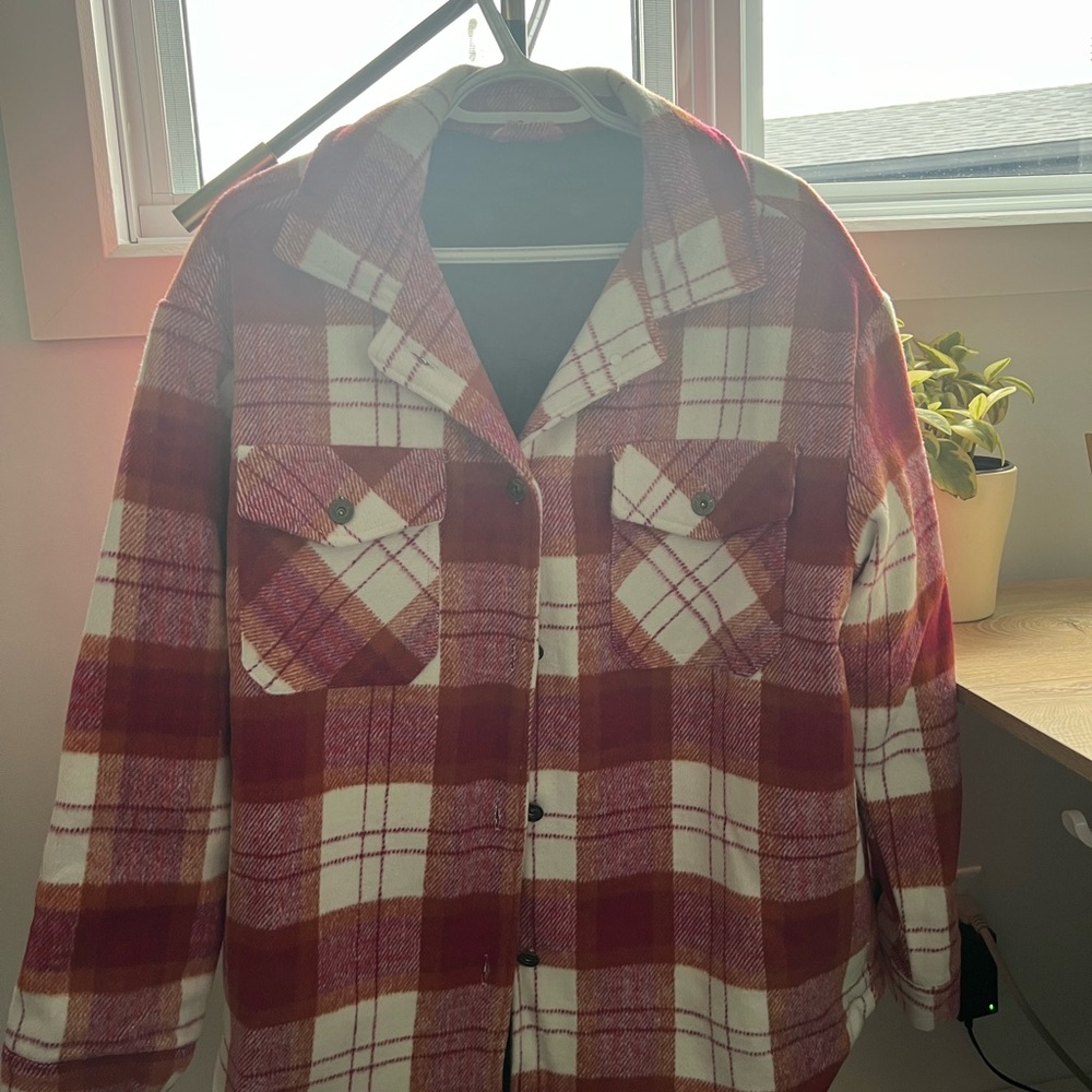 Nana Red and White Plaid Jacket